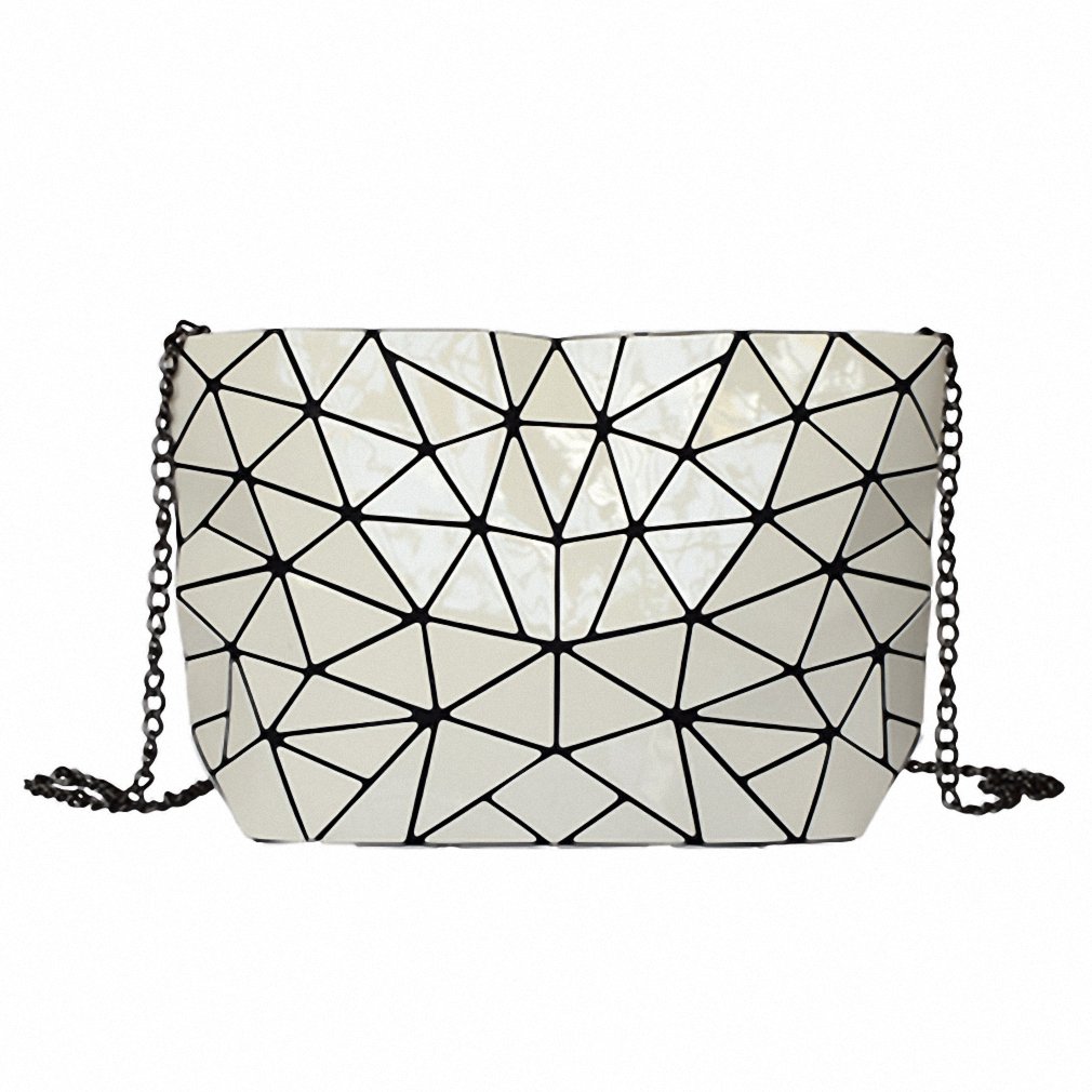 Women Bag Phone Bag Case NEW Most Popular Handbag Shopping Shoulder Geometric Folding Package bolsa feminina white 1