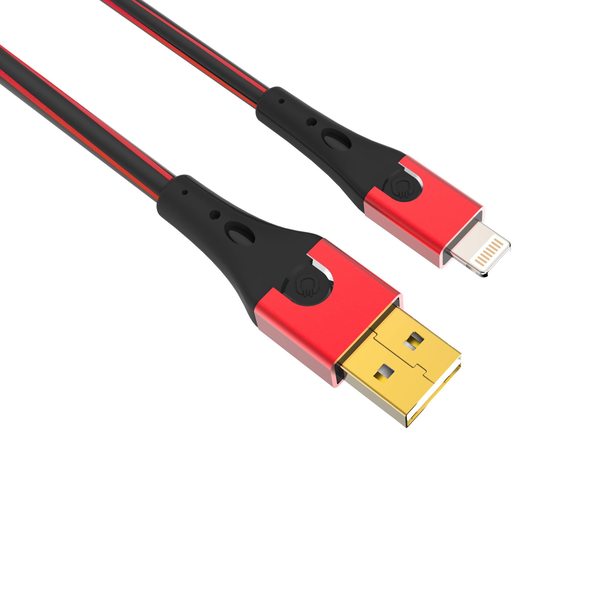 Oehlbach D1C9401 USB-Evolution LI 50 (hochwertiges USB-A auf Apple Lightning Kabel) 0,50m schwarz/rot