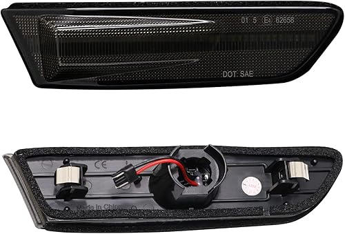 Miniatura 5 de Conjunto de luz LED de posición lateral para parachoques delantero compatible con G35 Coupe 2003-2007Skyline V35 Coupe 2002-2007, lente ahumada