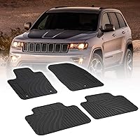Vista 5 de Tapetes TeddyTT Compatibles con Jeep Grand Cherokee 2011 2012 2013 2014 2015 2016. Tapetes de caucho resistentes. Tapetes de auto delanteros