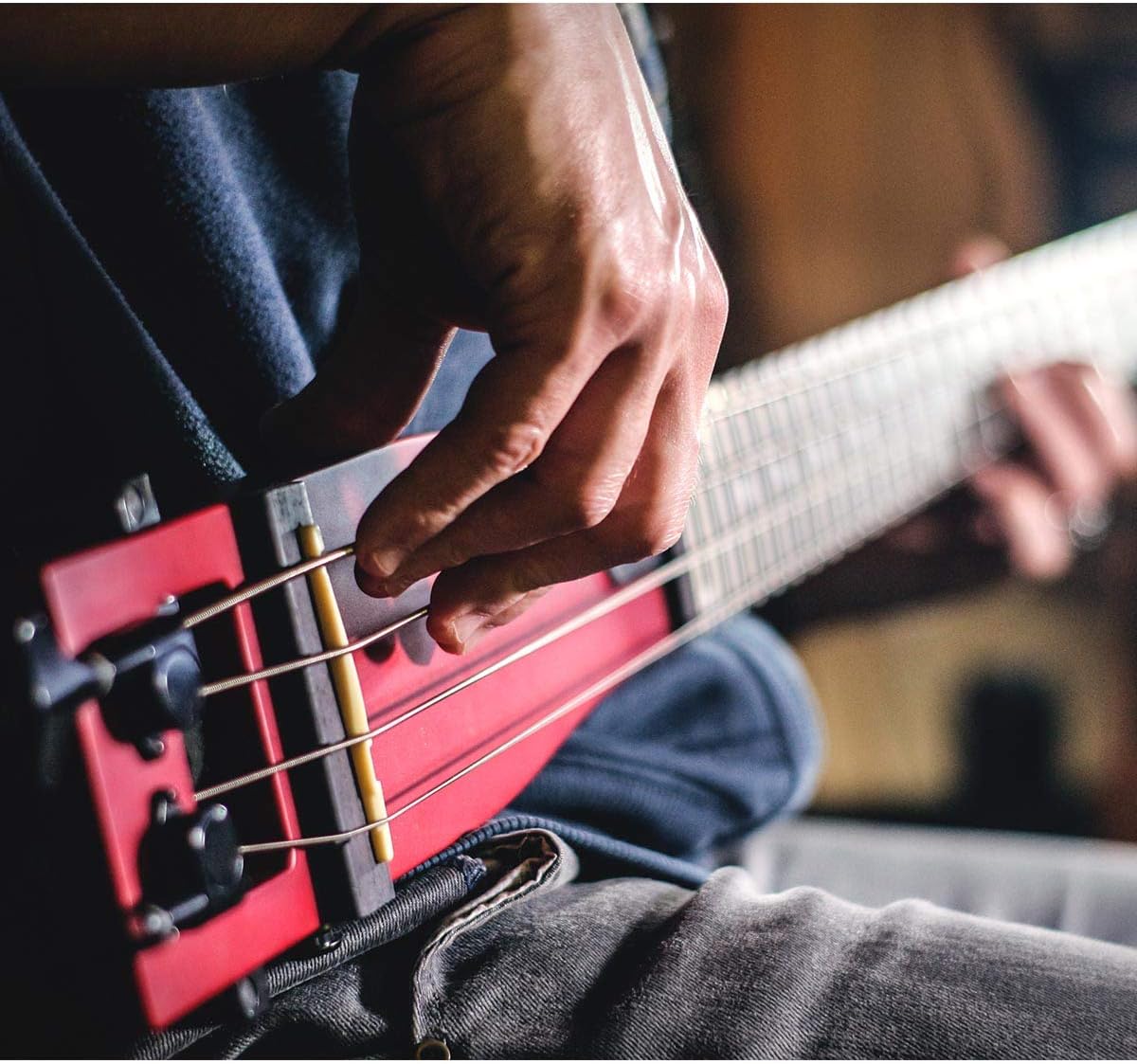 Buy Anygig Electric Bass Practice Portable Travel 101cm 1 6kg Cherry 34 Full Scale With Gigbag Right Handed Online In Indonesia B07gwq6f13