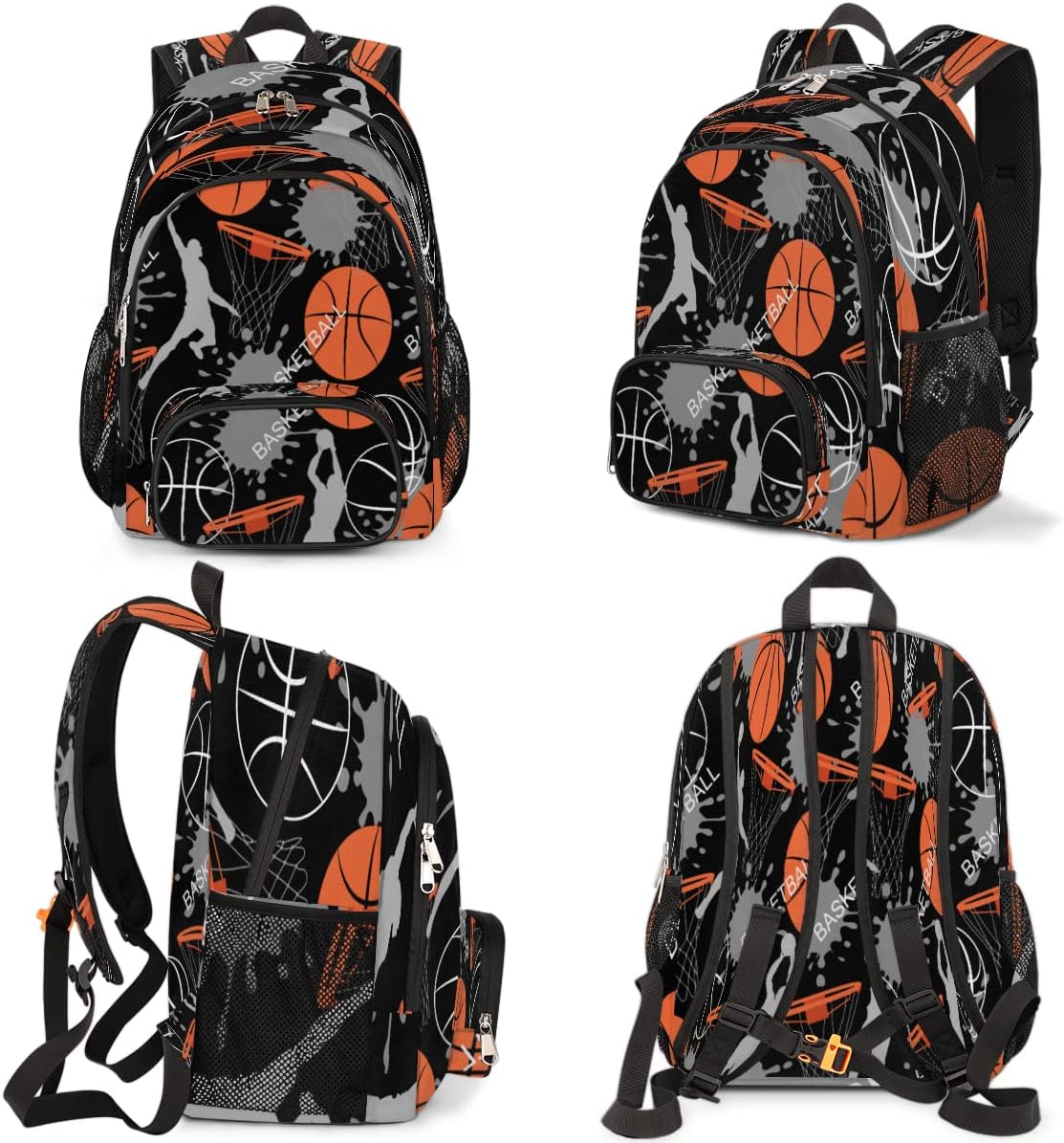 Pardick Basketball Slam Duck School Backpacks for Girls Boys Teens Students - Stylish College Schoolbag Book Bag - Water Resistant Travel Backpacks for Women Men