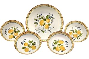 Certified International Italia 5pc Pasta Set, Yellow