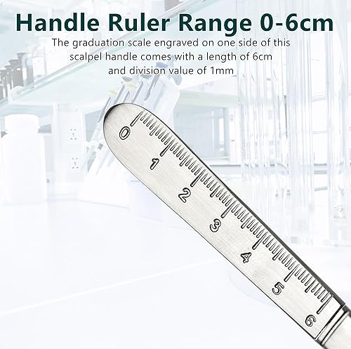 Miniatura 6 de 1 CUCHILLO DE ESCALPEL DE ACERO INOXIDABLE #3 CON 20 ESTRELLAS QUIRÚRGICAS ESTRELLAS #10 & #11 (MARCA HTI)