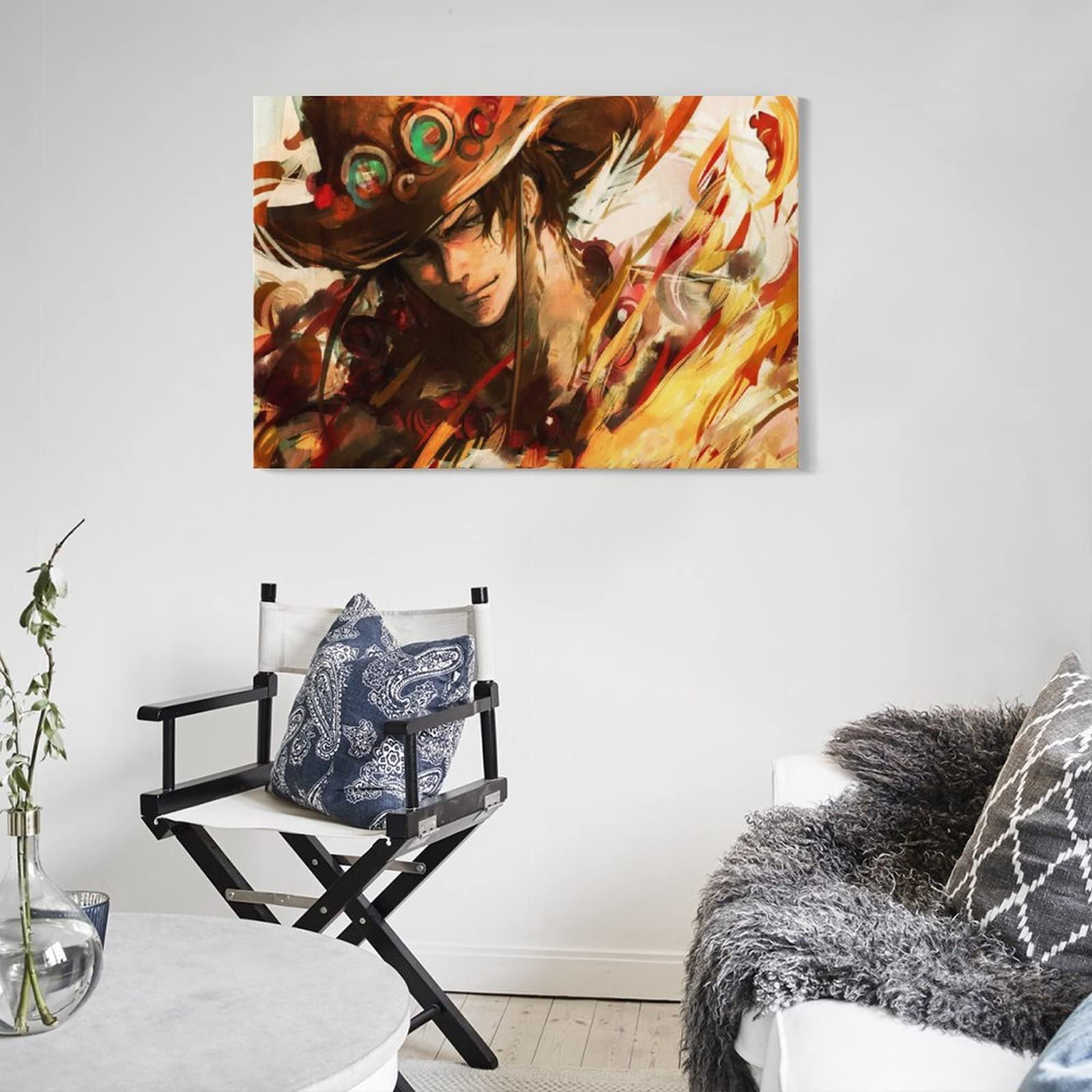 ワンピース ポートガス・D・エース アートプリント 壁掛け 置き飾り ワンピース ポートガス・D・エース アートプリント 壁掛け 置き