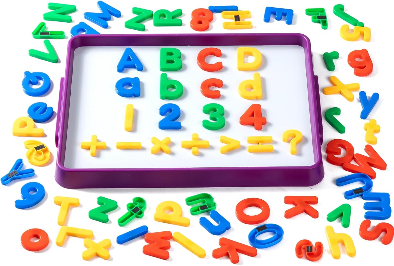 Magnetic Letter and Number Trays – Kids Light Table，Light Box for Home & Classroom Learning Activities (Purple)
