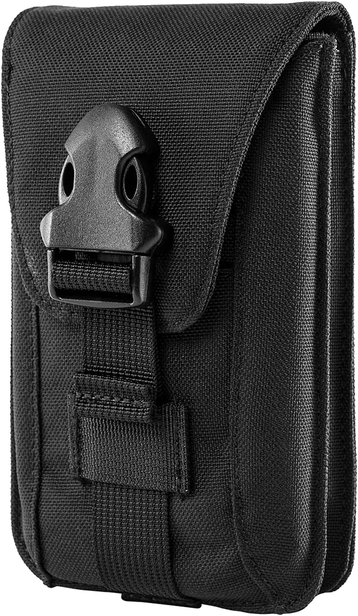 OneTigris Vertical Double Phone Pouch Triple Layered for Phone Power Bank & Cards