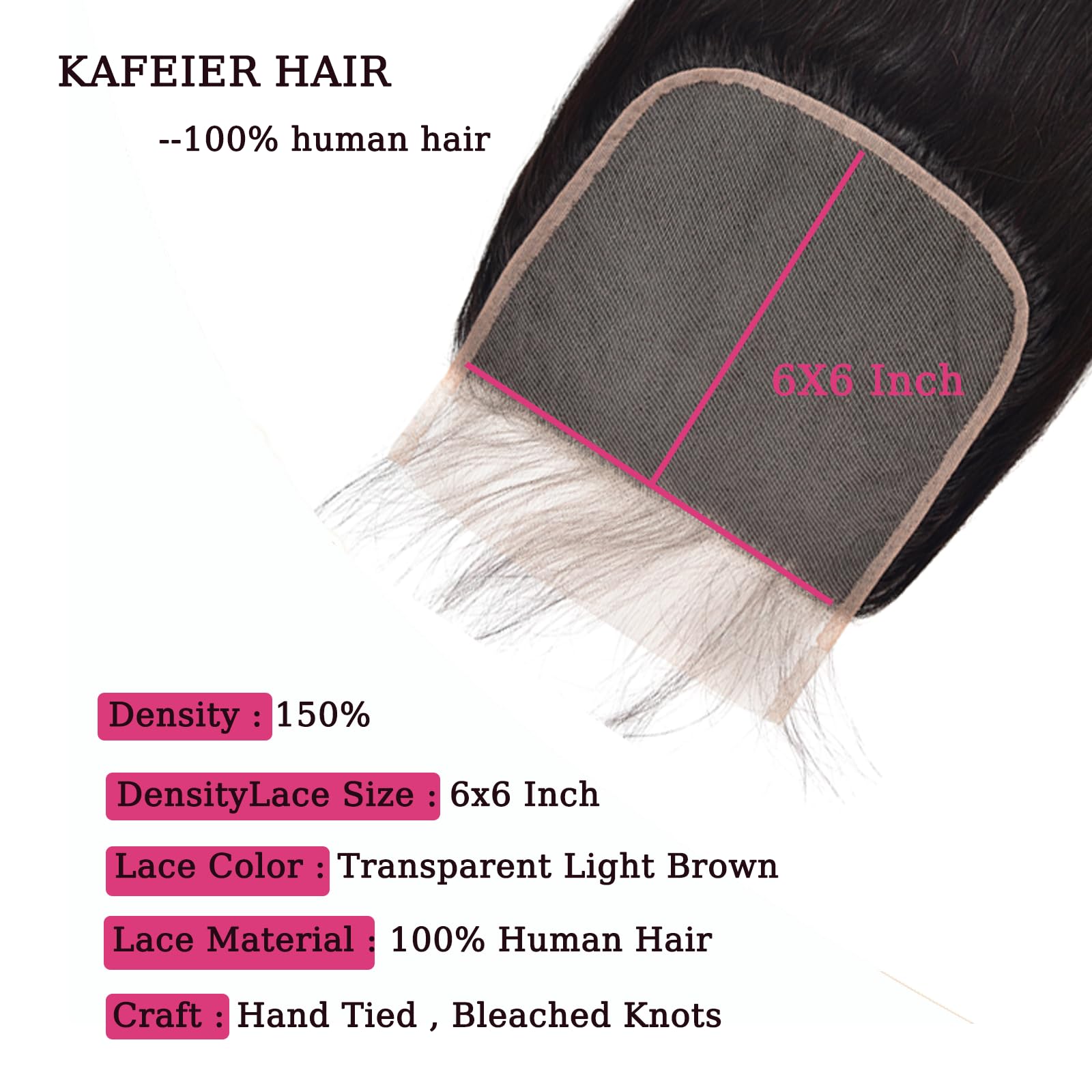 Amazon.com : 6x6 Hd Lace Closure Straight Wave Free Part