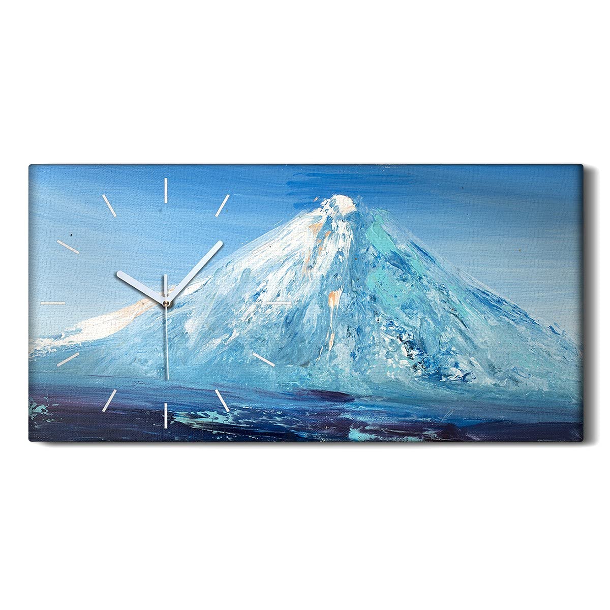 Horloge murale pour salon moderne abstrait mountain sky art en toile