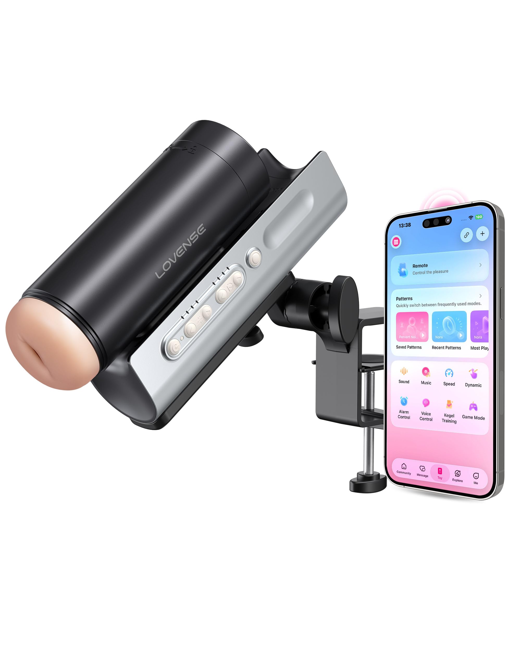 LOVENSE Solace Pro Automatic Male Masturbators, Remote Control Pocket Pussy