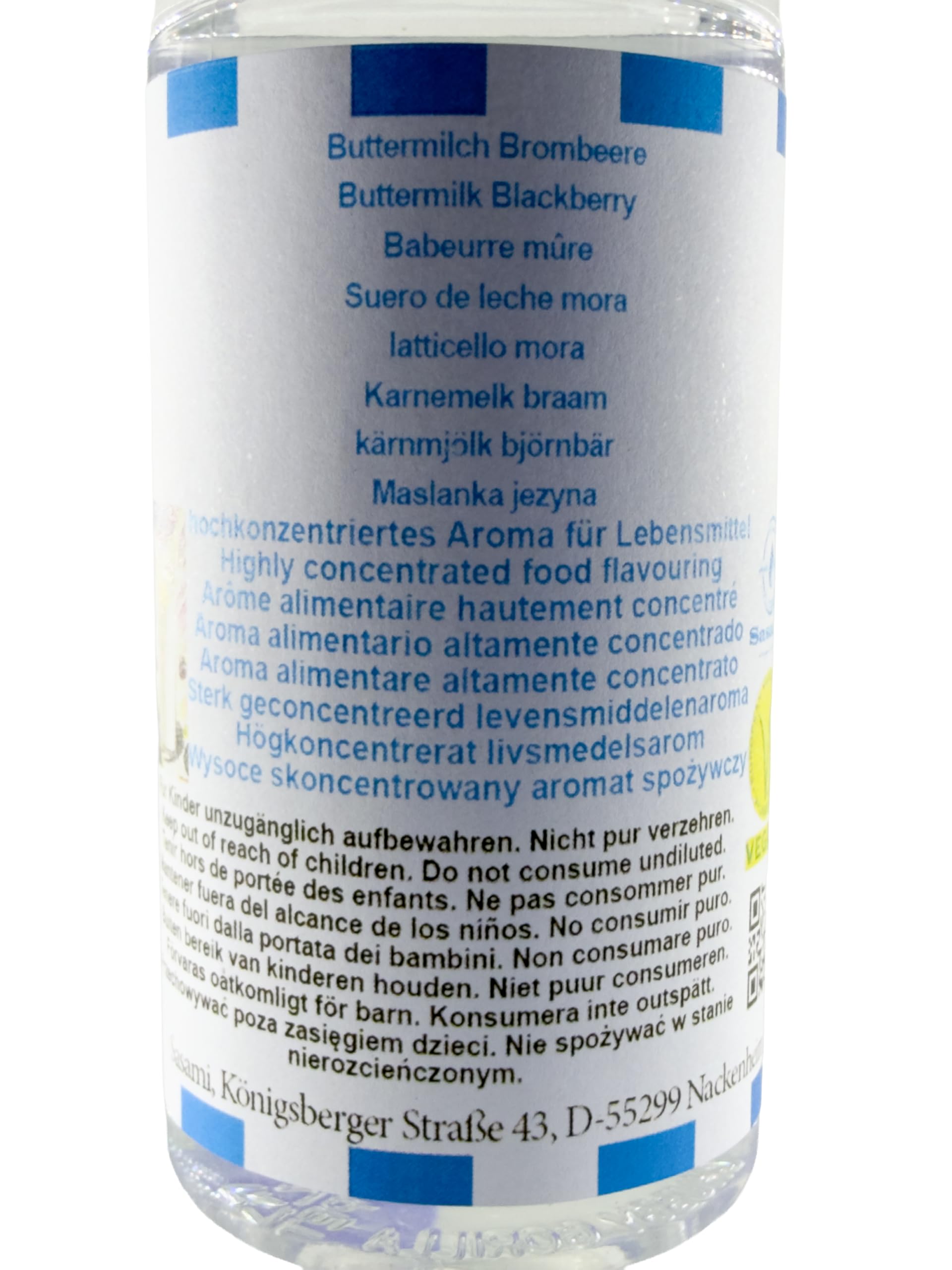 Buttermilch Brombeere Aroma Konzentrat - Vegan - Sasami - 100ml