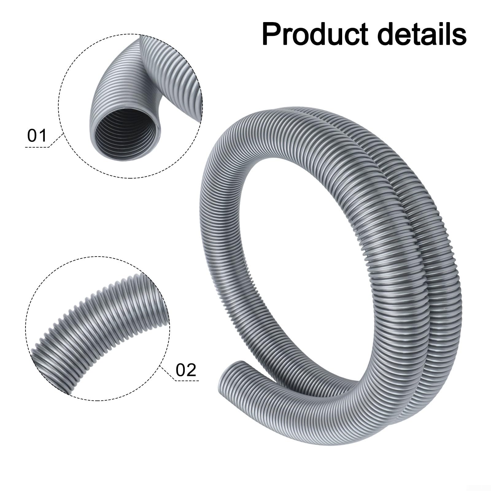 Manguera roscada limpiadora de 50 mm de diámetro interior, 3/4 metros, tubo flexible de vacío, aspiradoras resistentes, tubos roscados para máquina de absorción de agua, tubos para zonas de