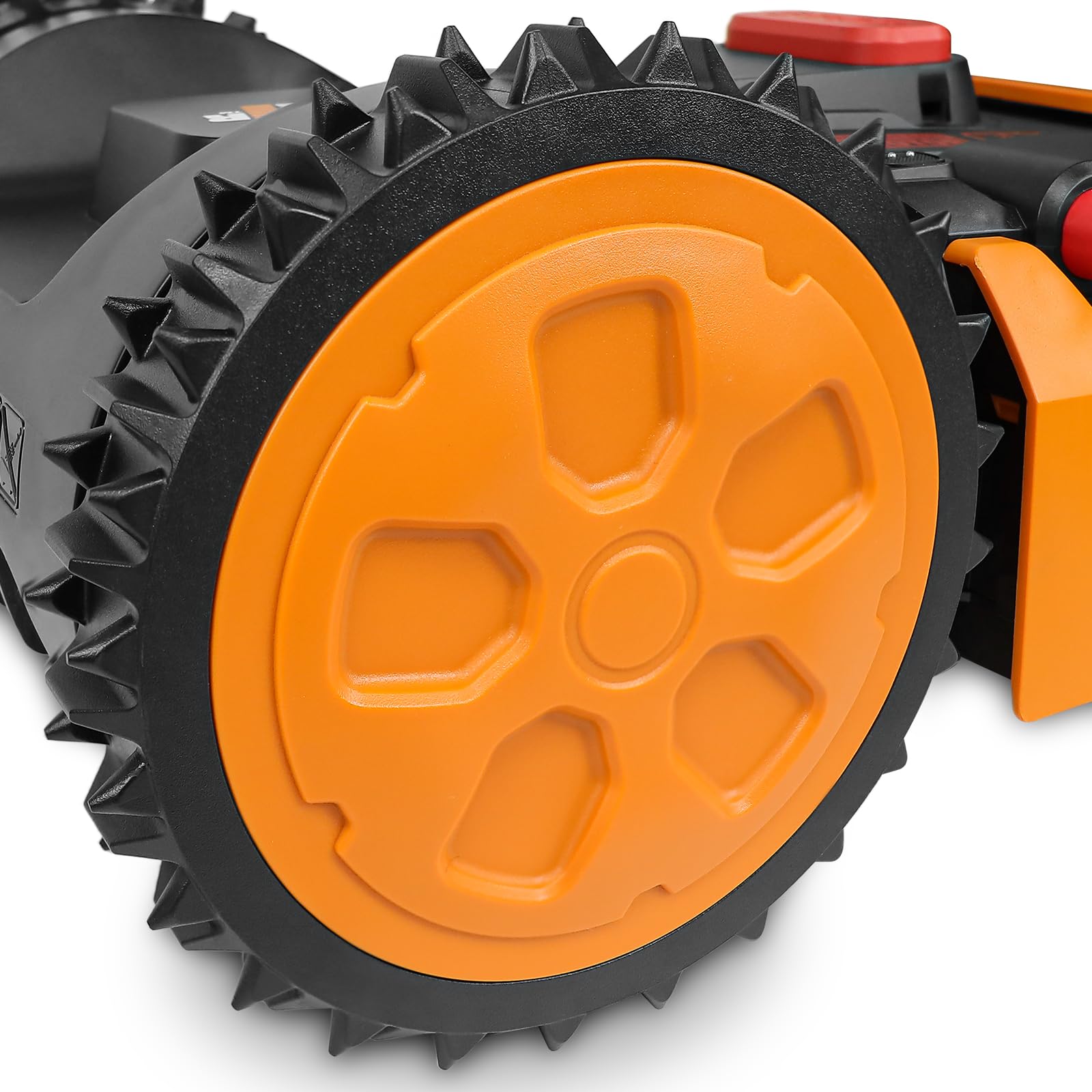 Dijia 2x Roues Lestées Tout-Terrain pour Robots Tondeuses Worx Landroid, avec Pointes en Acier, compatibles avec WR141E / WR142E / WR143E / WR165E / WR167E