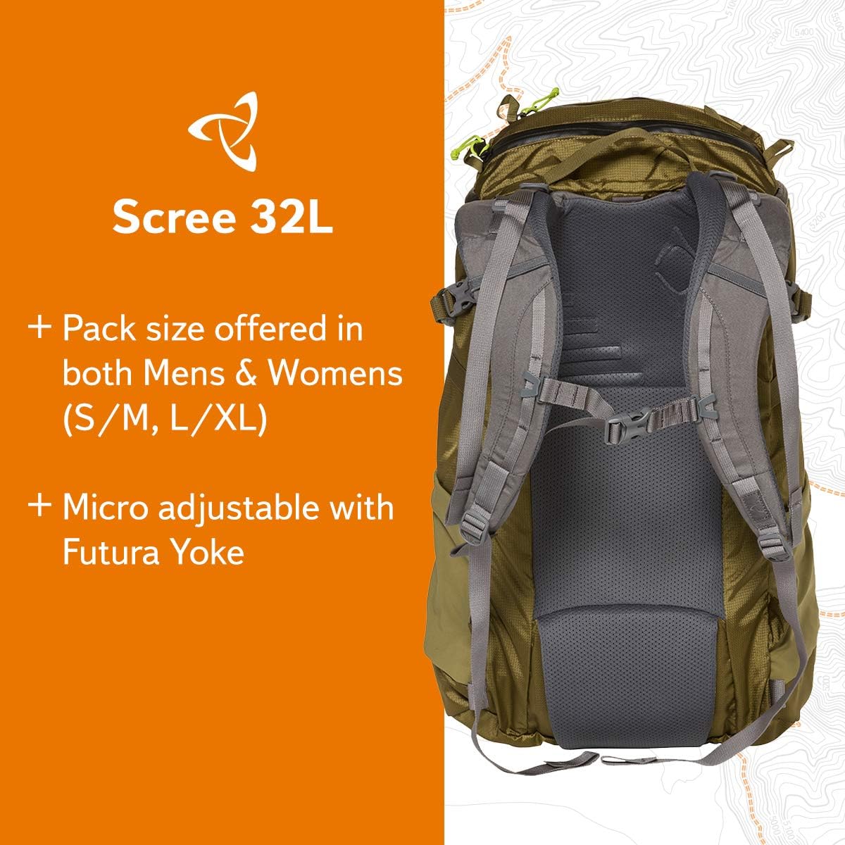 Mystery Ranch Scree 32 Backpack - Technical Daypack, Lizard, L/XL Large / X-Large Lizard