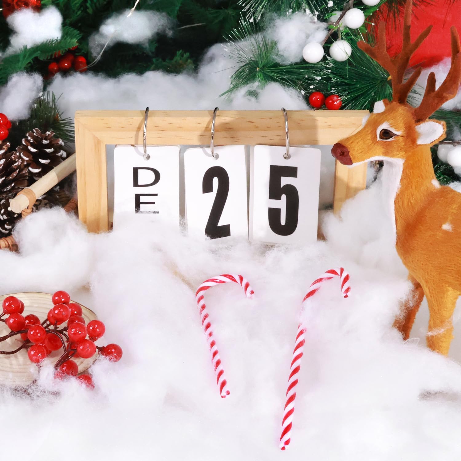 EIMMBD 12.4 Ounces Christmas Cotton Snow Decor Fluffy Snow for Christmas Decoration Artificial Snow for Home Christmas Village Winter Wonderland Holiday Craft