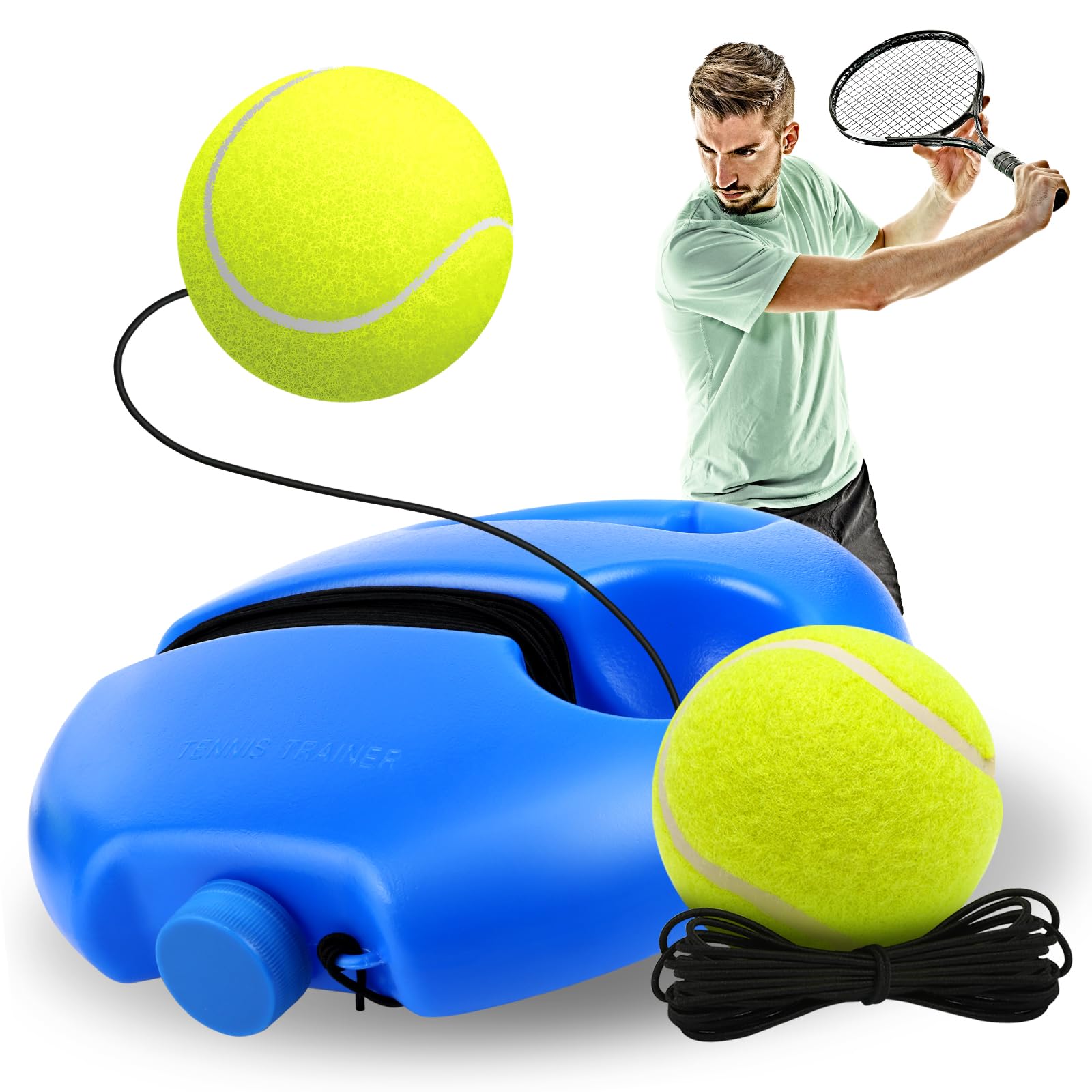 Allenatore di Tennis,Strumento di Allenamento del Tennis con 2 sfere di rimbalzo per esterni, in The Garden, in The Park for Children