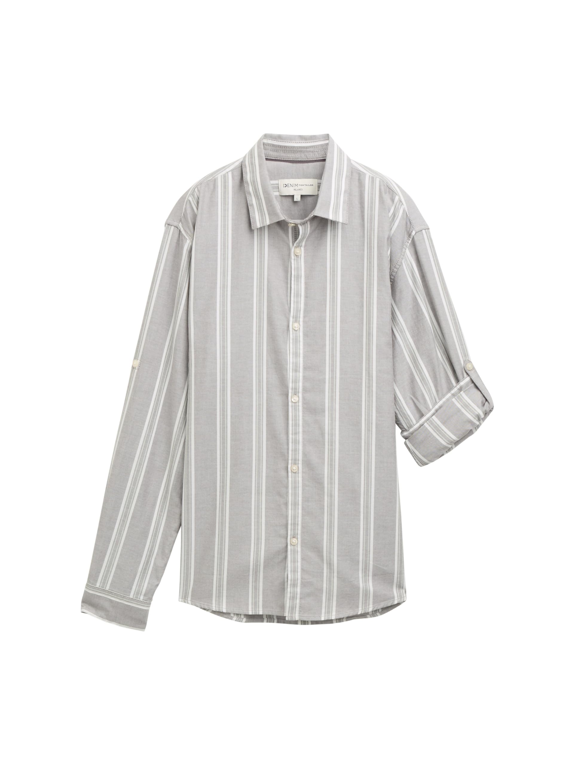 TOM TAILOR Denim Herren Relaxed Fit Hemd mit Streifen