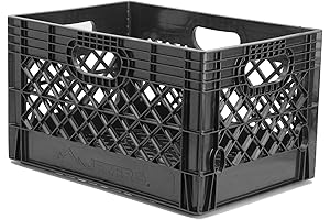 Black Milk Crate, Perfect Storage Solution for Various Uses