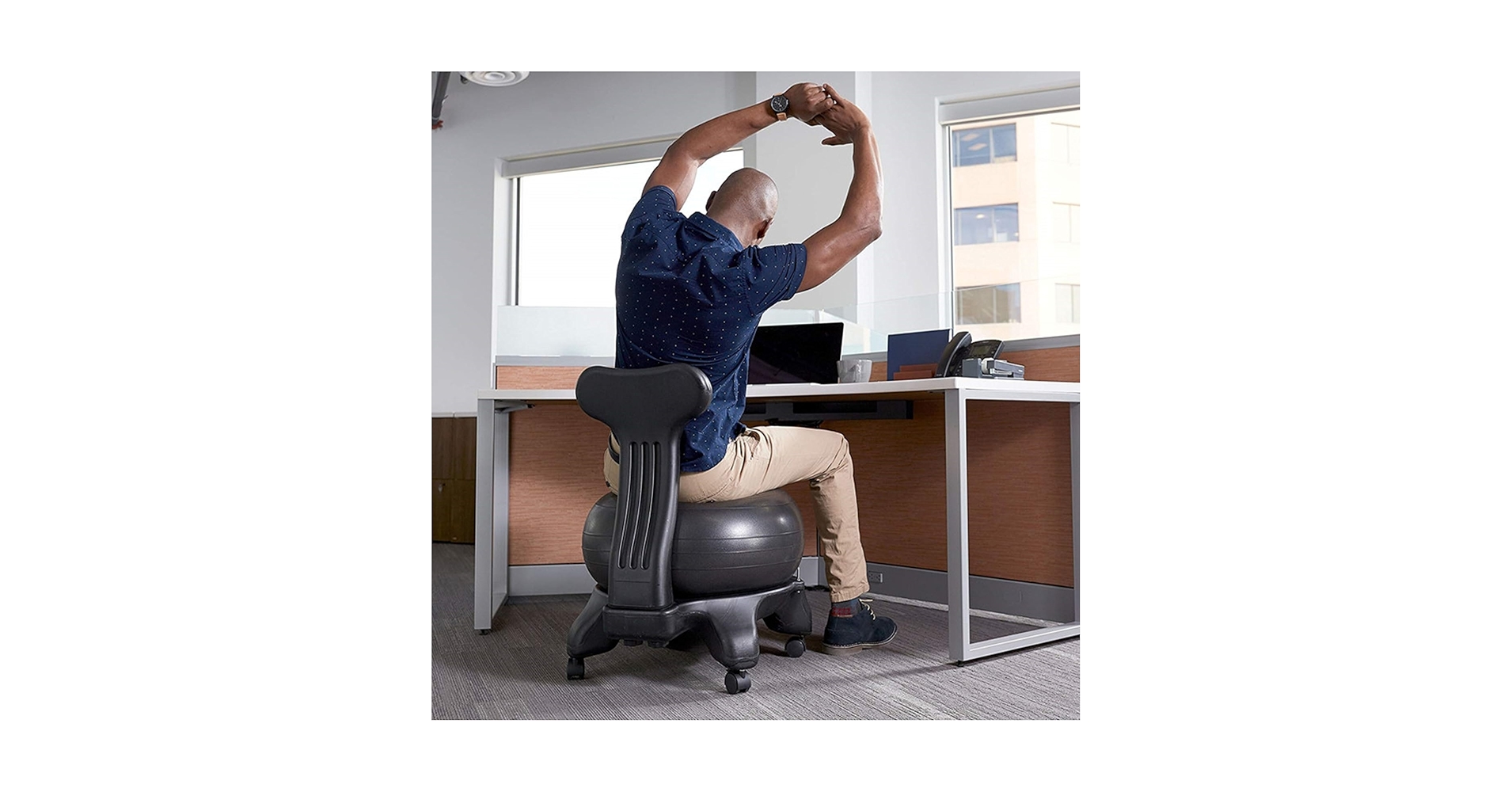 その他 PROBALANCE BALL CHAIR Enovi ProBalanceΩ Ball Chair, Yoga Ball Chair Exercise Ball