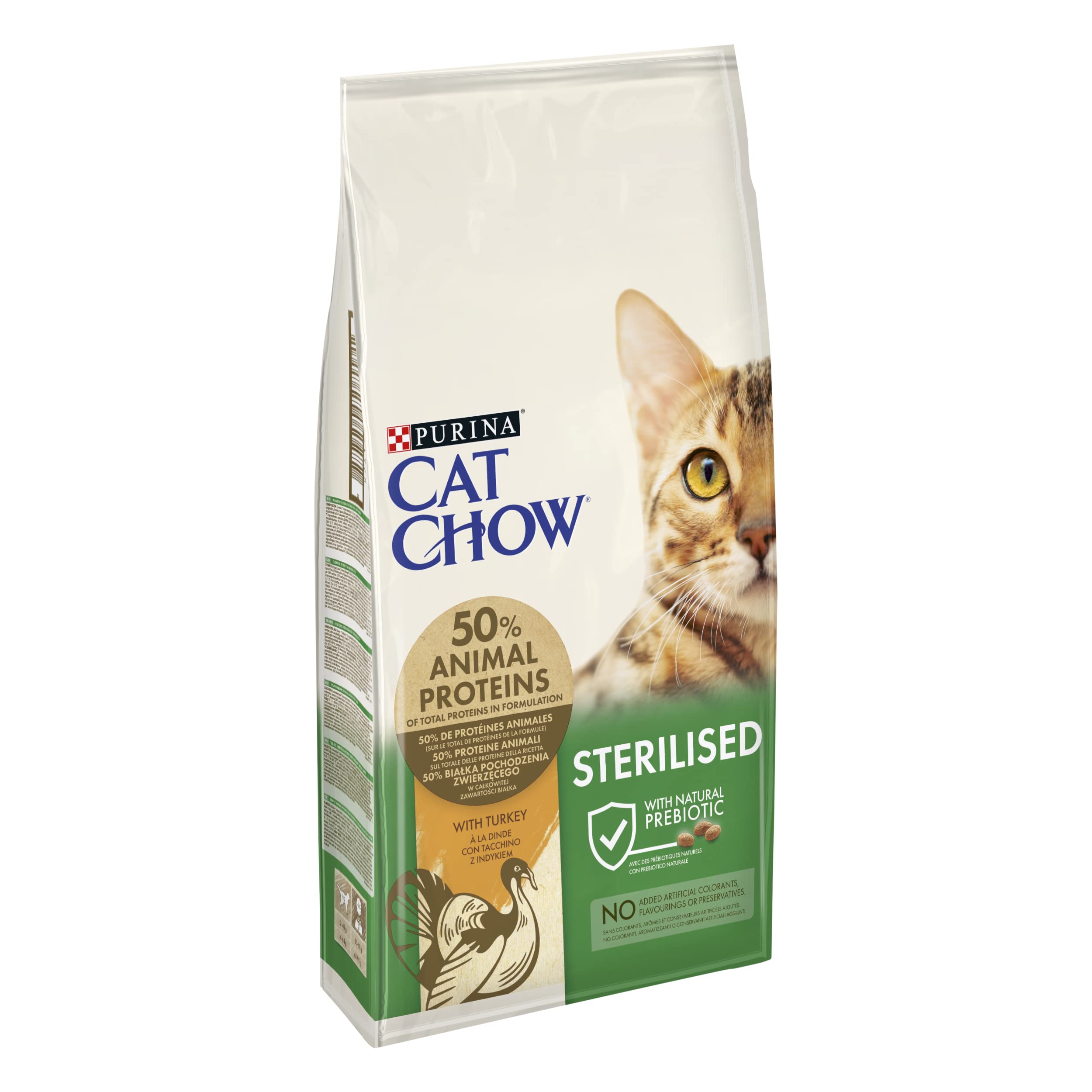 PURINA Cat Chow | Adulto | Croquetas Esterilizadas para Gatos | Dino| 10 kg | Bolsa