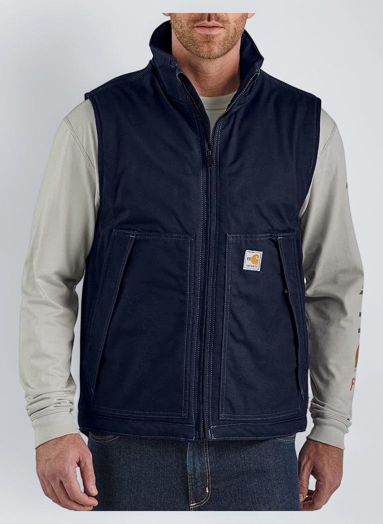 Carhartt ダック　ベスト　茄子紺 Amazon.co.jp: Carhartt メンズ 103387 耐炎クイックダックベスト