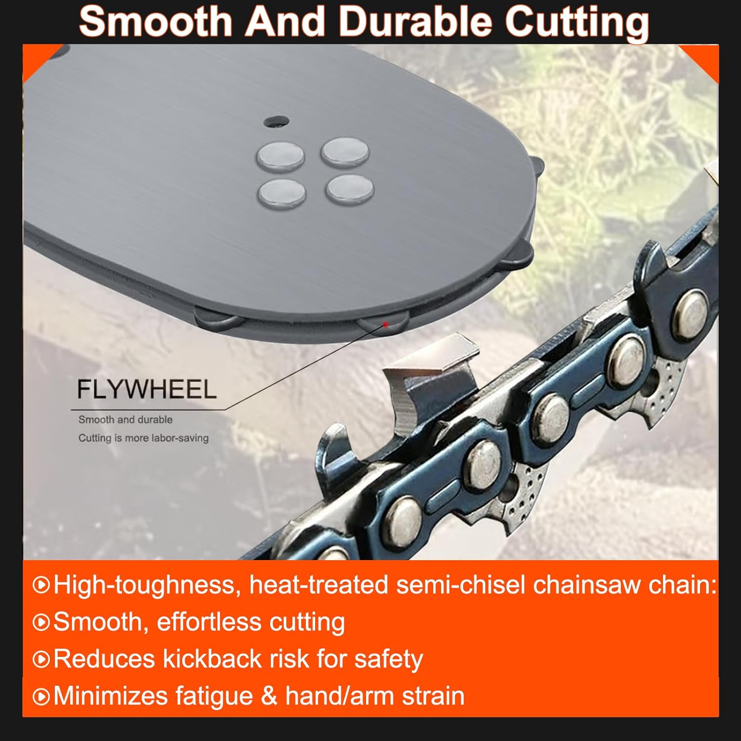 8 Inch Chainsaw Chain and Bar Combo, Replacement Chainsaw Blade For Wen 4019 4021, For Sun Joe SWJ806E GTS4002C GTS4001C SWJ802E SWJ800E SWJ805E 24V-PS8-CT, For Oregon PS750, (3/8 050 33DL 3Pcs)