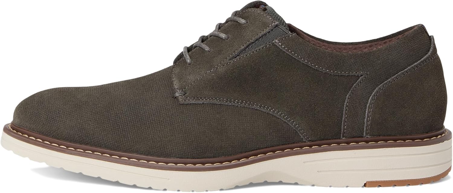 Nunn Bush Mens Griff Plain Toe Oxford Lightweight and Comfortable for All Occasions Suede Lace Up - Image 4
