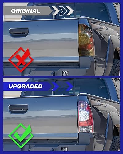 Miniatura 8 de AUTOONE Conjunto de luces traseras para Toyota Tacoma, conjunto de lámpara trasera para camioneta Tacoma 2005-2015, lado del pasajero, con bombillas