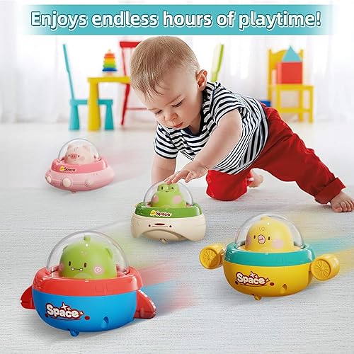 Miniatura 4 de 4PCS Animal Car Toys for Toddlers 1-3,Press and Go Car Toys for Ages 0-2,Baby Toys 6-12-18 Months,Spaceship 1 Year Old Boy Toys,First Birthday Gifts