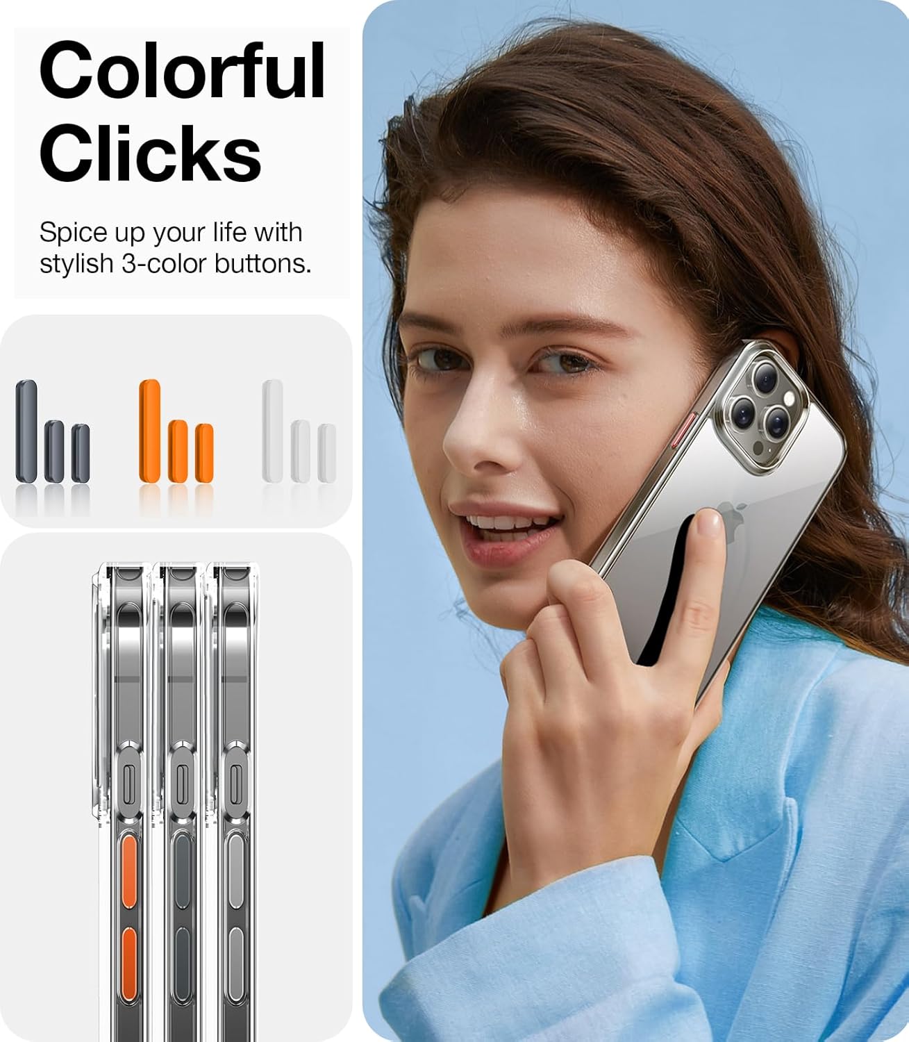 Carcasa Transparente IPhone Anti-rayones Funda Transparente Ultra Resistente Para IPhone 16 15 14 13 12 Pro Max XR - Protección Total Anti Golpes Y Rayones Funda Antiarañazos Carga Qi