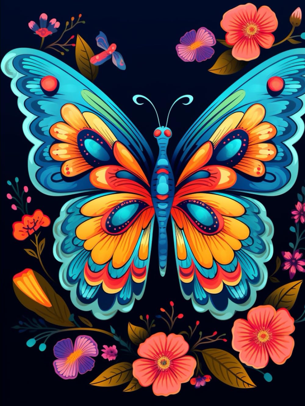Delightful Butterfly Color album de dessin papillon pour vos moments de détente salon