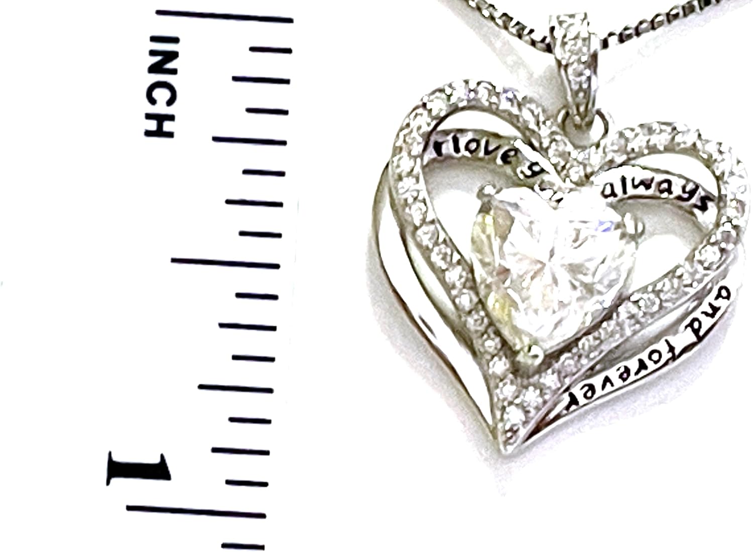 Luxurious 2 carat Diamond Solitaire Necklace Heart Shaped Lab Created Diamond Pendant Mosanite Certified VVS1 Dcolor Diamond Jewelry 18k Gold Sterling Silver Valentine Heart Necklace Girlfriend 3.2ctw