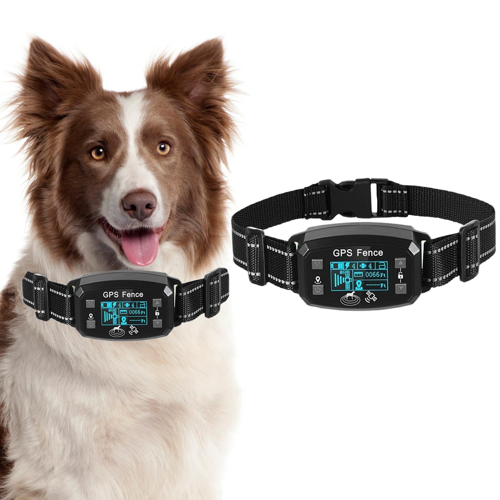 Cloture Electrique pour Chien, Collier Anti Fugue Chien sans Fil pour Chien IPX6 Étanche, 3 Modes Clôture Anti-Fugue, 30m à 2000m Collier de Dressage Ajustable pour Chiens de Moyennes et Grandes