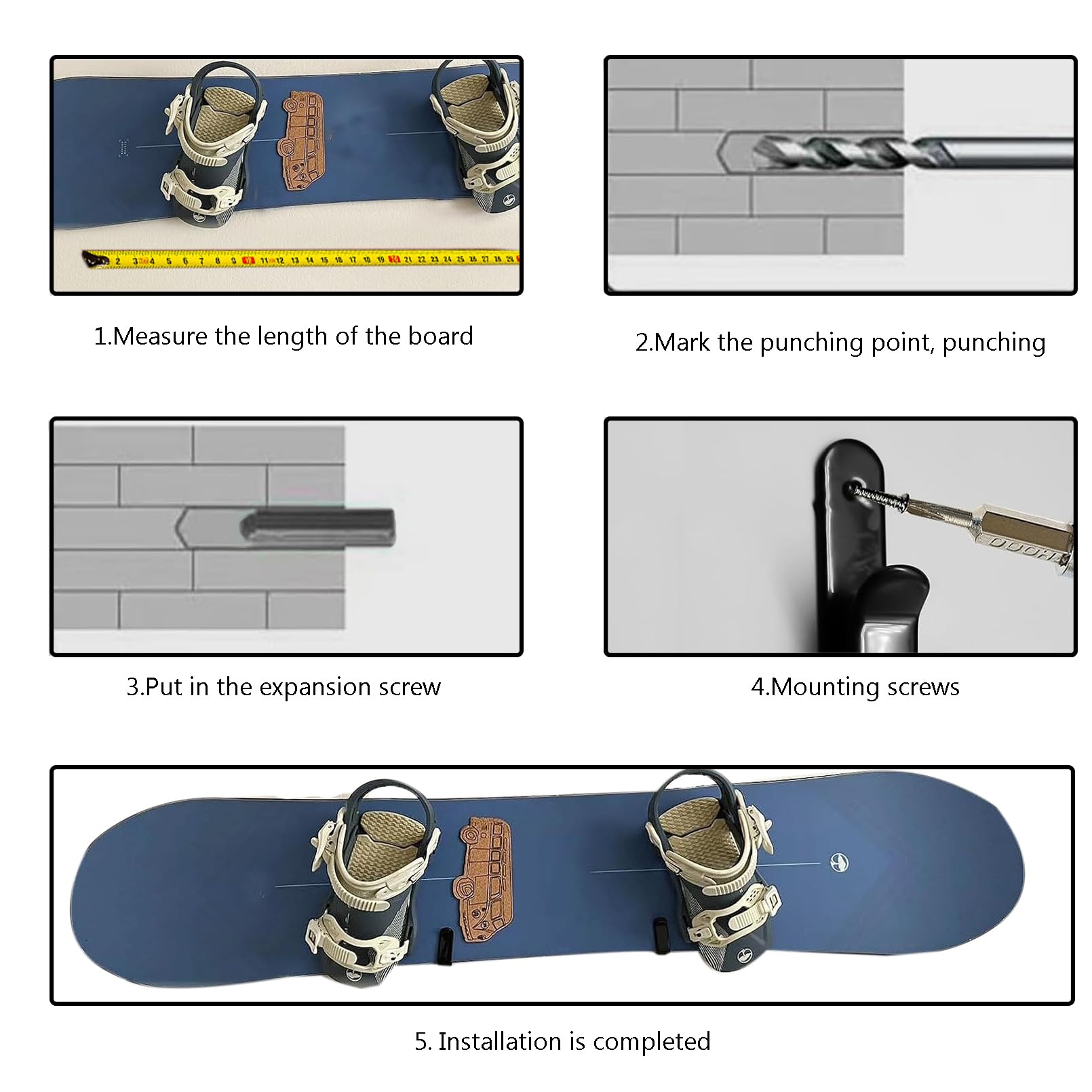 2 Piezas Soporte de Pared para Monopatín,Skate,Snowboard Skateboard Wall Mount Display Rack,Se Utiliza para Adaptarse a Las Tablas de la Mayoría de Las Tablas,y es Fácil de Instalar