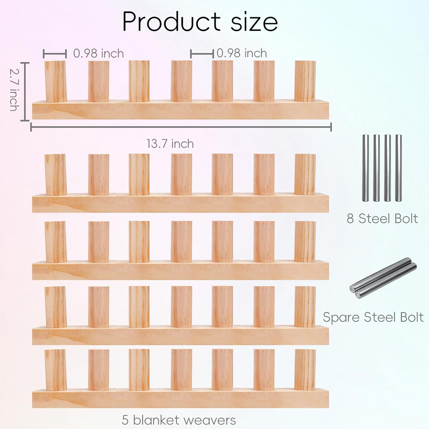 68'' Chunky Yarn Blanket Loom for DIY Throw Blankets, Adjustable Size Hand Knitting Yarn Chunky, Easy Operation for Cozy Handmade Blankets, Ideal for DIY Beginners