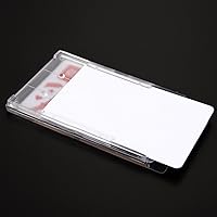 Vista 4 de Honbay 5 portatarjetas verticales de plástico duro, 2 tarjetas, tarjetero para tarjetas de crédito, protector de tarjetas de identificación, apto