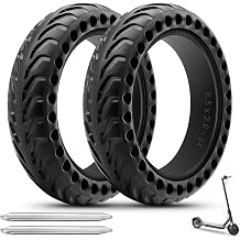 8.5 Inch Solid Tyres with 2 Tyre lever, 50/75-6.1 Scooter Tyre Solid, Electric Scooter Tyres 8 1/2 x2 for Xiaomi Pro 2 1S M365 Pro Mi3, Anti-Puncture & Anti-Abrasion & Maintenance-Free, 2PCS