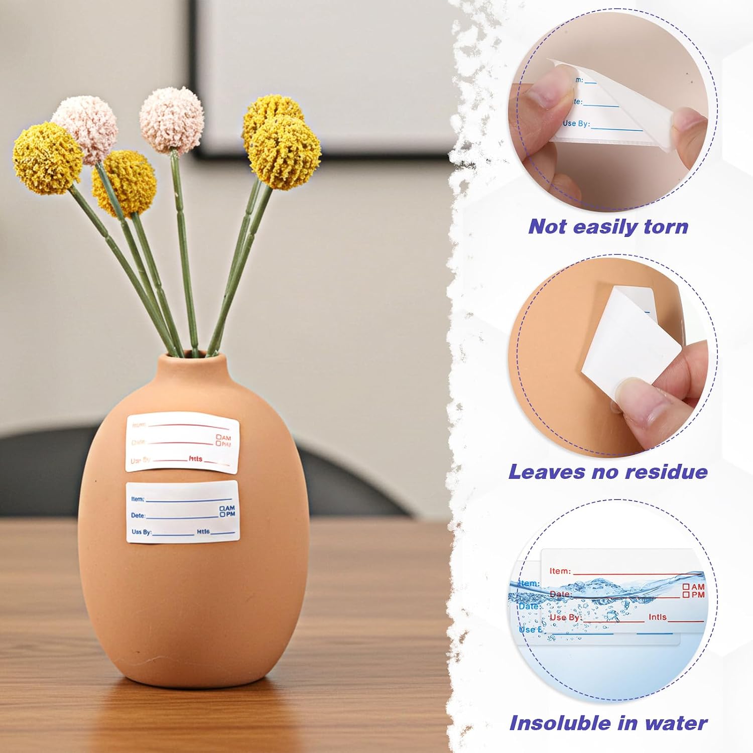 8 Rolls 4000 Pcs Removable Freezer Labels for Food Containers image 4