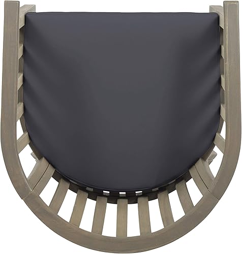 Miniatura 7 de Nola Sillas de comedor de madera para exteriores (juego de 2) con cojines (juego de 2), acabado gris oscuro y gris