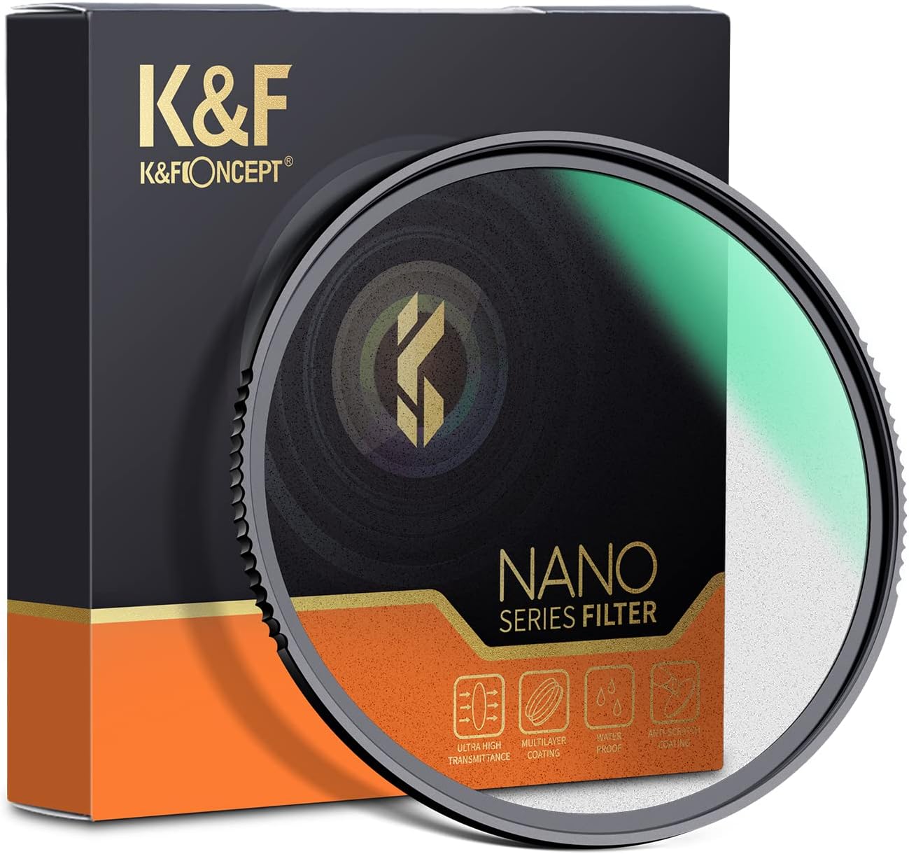 K&F Concept Black Mist Filter 1/2 Special Effects Filter Ultra-Clear Multi-Layer Coated with Waterproof Scratch-Resistant and Anti-Reflection Nano-X Series (58 MM)