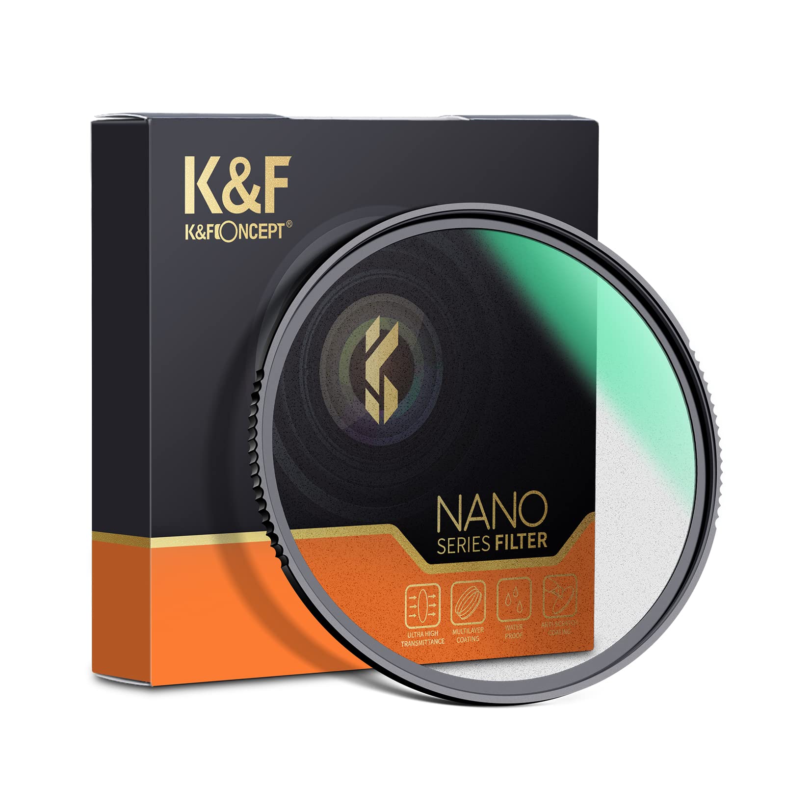 K&F Concept Black Mist Filter 1/2 Special Effects Filter Ultra-Clear Multi-Layer Coated with Waterproof Scratch-Resistant and Anti-Reflection Nano-X Series (58 MM)