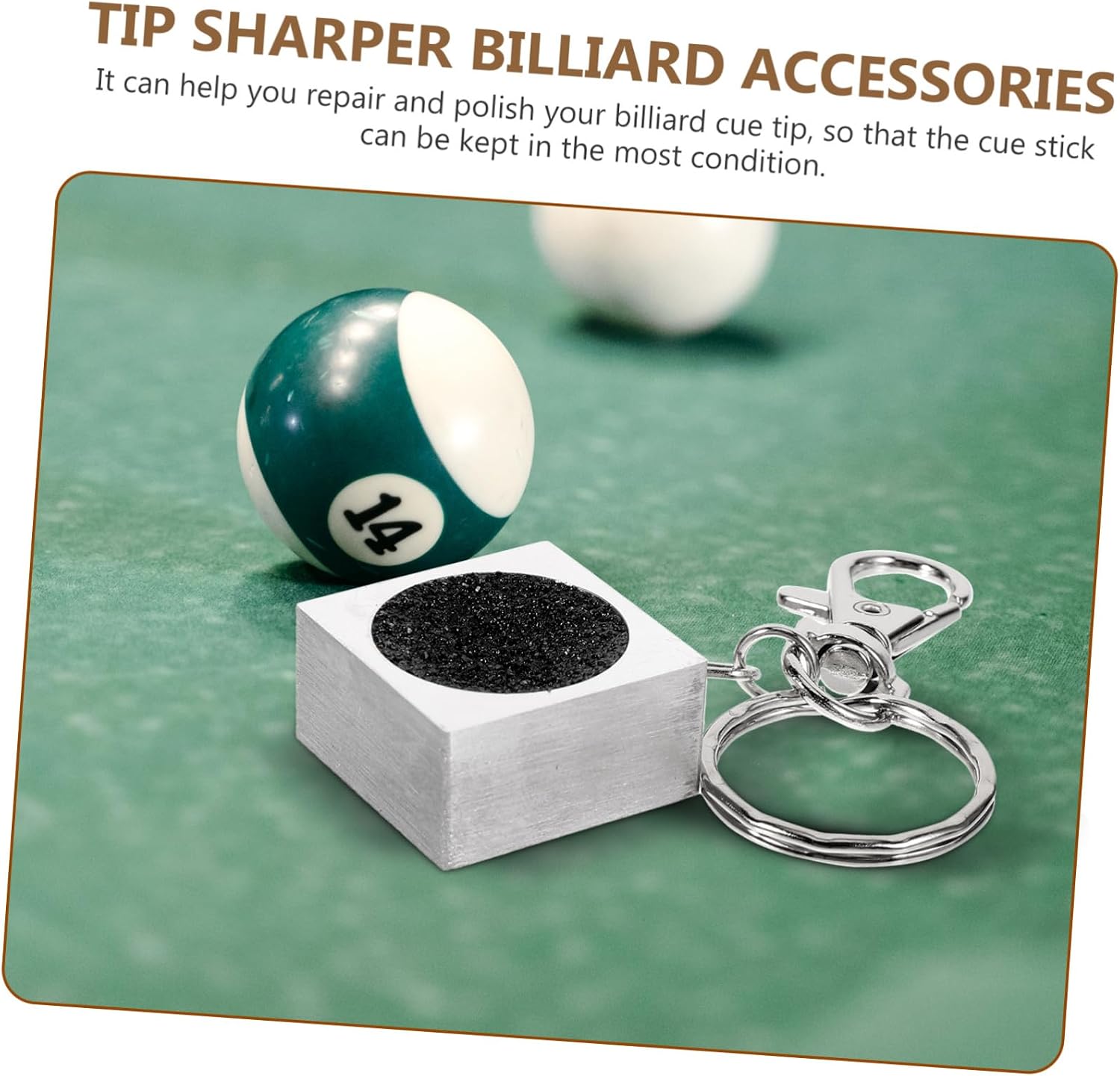 Billiard Cue Tip Shaper Pool Tip Sander for Sharpening and Repair Lightweight and Compact Billiard Accessory for Enhanced Cue Performance