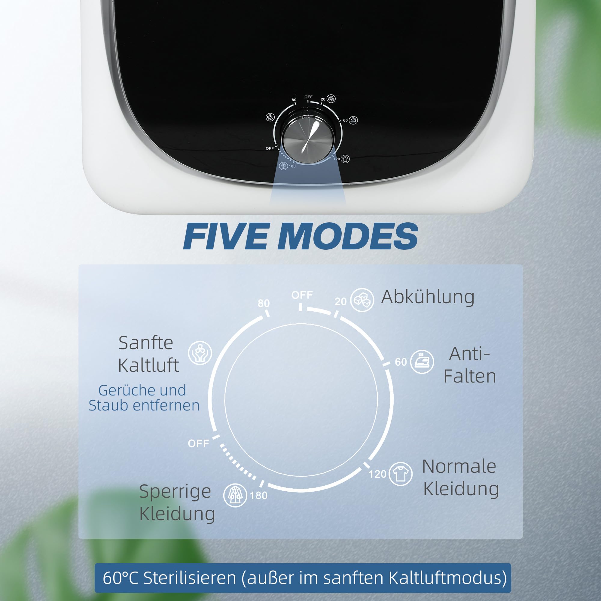 HOMCOM Kompakter Ablufttrockner Elektrischer Wäschetrockner 800 W 4 Kg mit 5 Trocknungsstufen, Edelstahlbehälter, Frontlader, für Wohnung, Haus, Wohnmobile, weiß