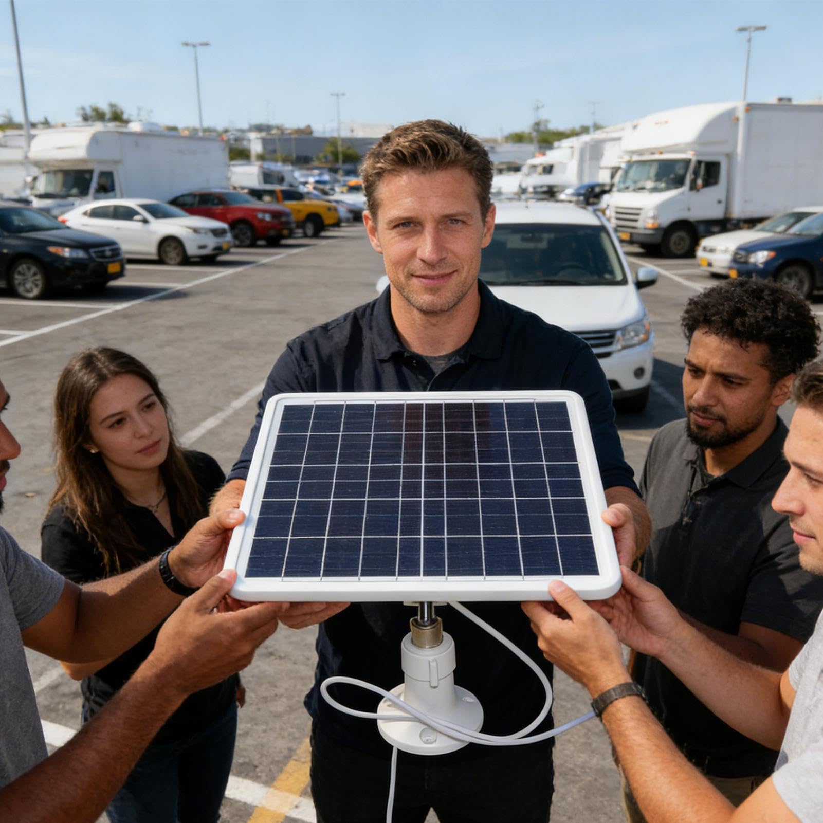 Pannello Solare per Telecamera Accessorio Solare Impermeabile | Caricabatterie da 20W per Videocamera di Sicurezza Per uso domestico, esterno, , giardino, cortile, garage