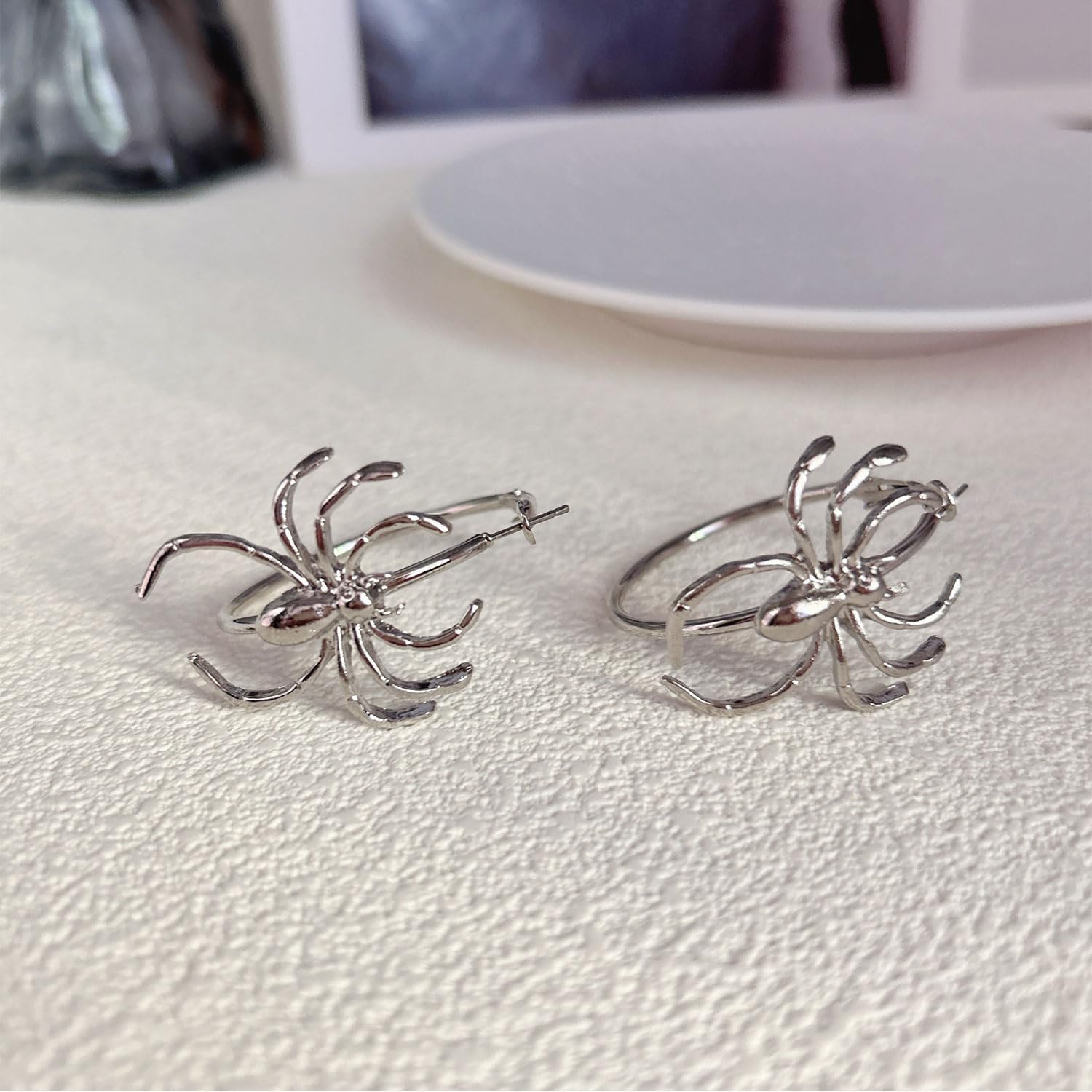 Punk Spider Earrings for Women Spider Hoop Earrings Halloween Spider Earrings for Women - Image 7