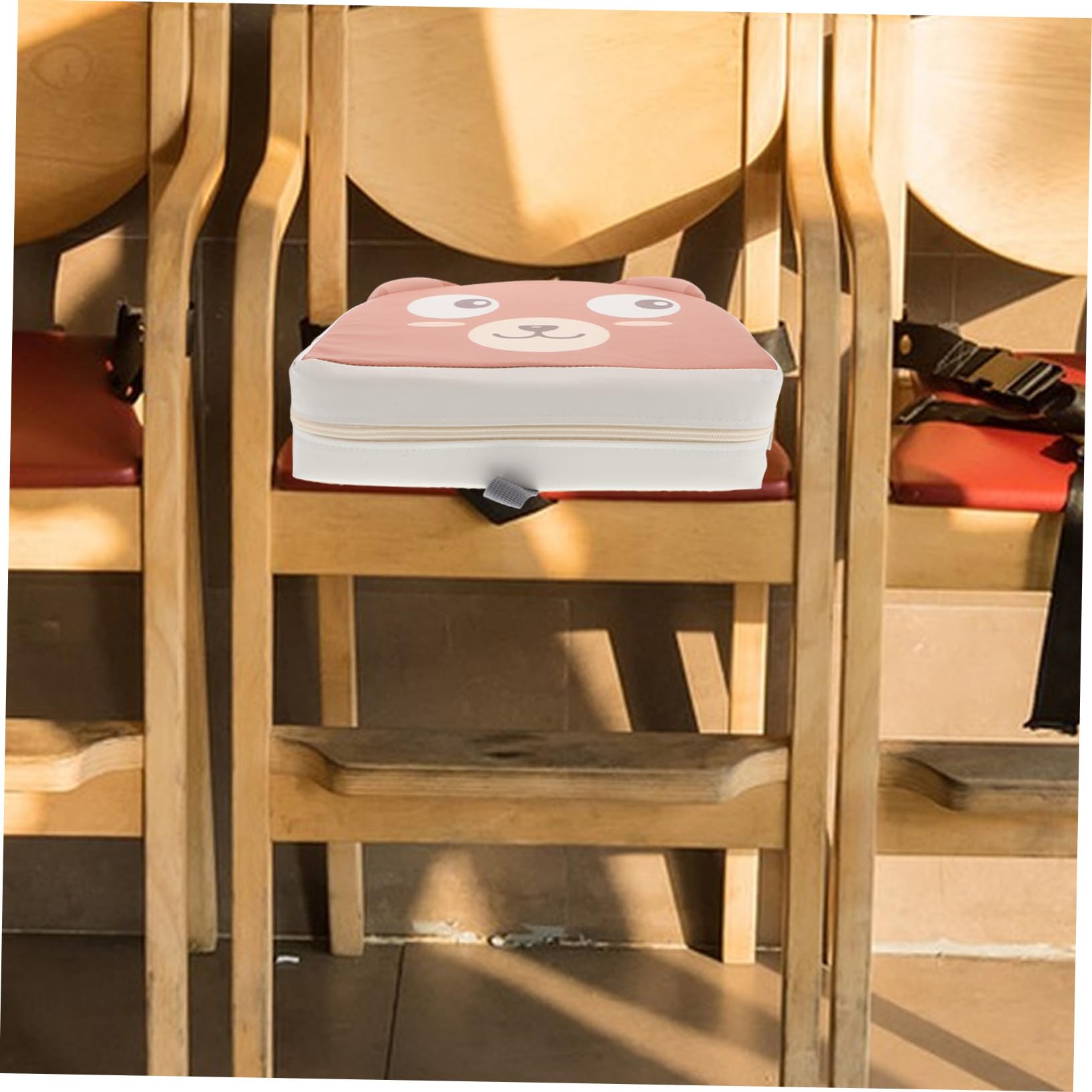 UPKOCH Seduta Rialzata per Bambini Design Cartone Animato, Cuscino per Sedia da Pranzo in Pelle Pu e Sponge, Rosso Adatto a Bambini e Studenti delle Elementari