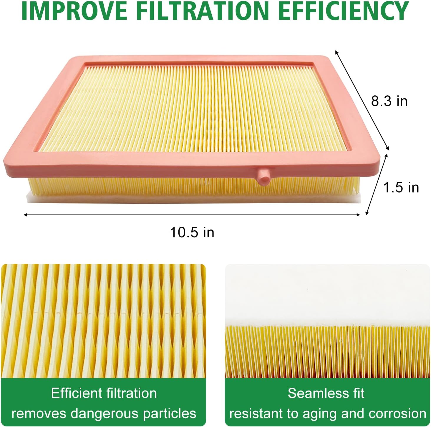 Capume 2PCS Cabin Engine Air Filter JM966JM1260 Kit Fits for Equinox 2018-2025, Terrain 2018-2025, Replacement for CA12260, CF11966,JM966JM1260