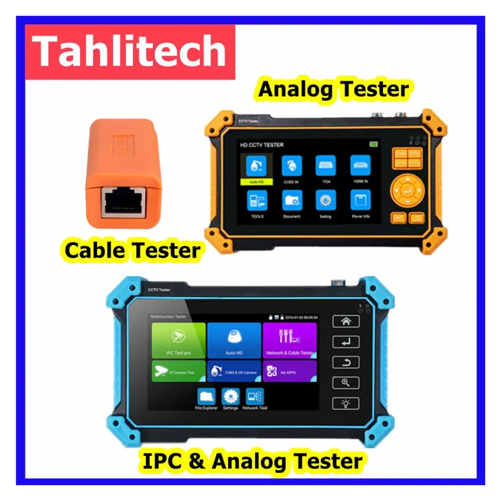 Tester for Telecamera CCTV 4K 8MP AHD CVI TVI CVBS Tester for Telecamera IP Display HD Monitor Video Touch Screen IPS da 5.4 Pollici Strumento Tester IPC(IPC-5100Plus)