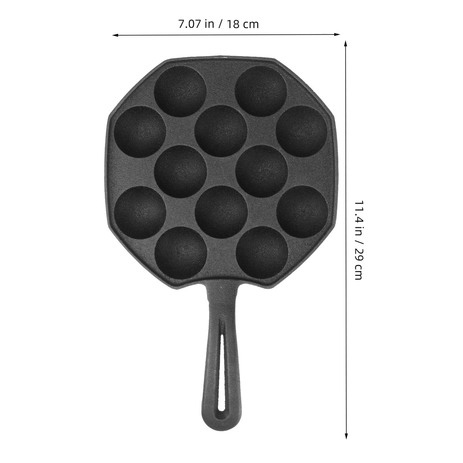 ULTECHNOVO Gusseisen Takoyaki Pfanne Mulden Antihaft Grillplatte für Induktion Takoyaki Maker Octopus Fleischbällchenform Eierformen Backform für Gefüllte Pfannkuchen