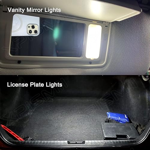 Miniatura 7 de Paquete de 6 piezas de 6000 K de luz LED blanca Accord para Honda Accord 2018 2019 2020 2021 2022, con diagrama de colocación y herramienta de